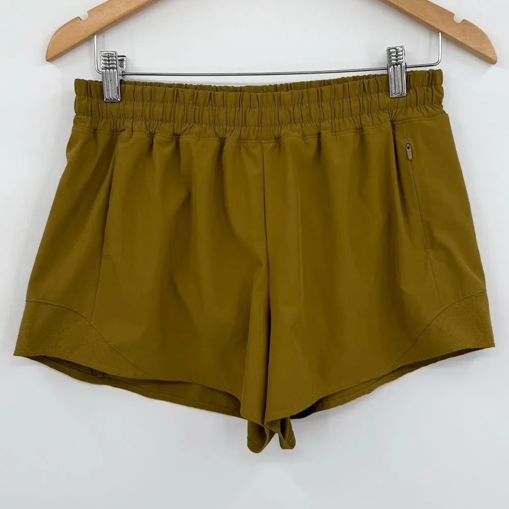 Calia Women's Mid Rise Infinity Run Short in Olive Bronze | Small - Picture 9 of 11